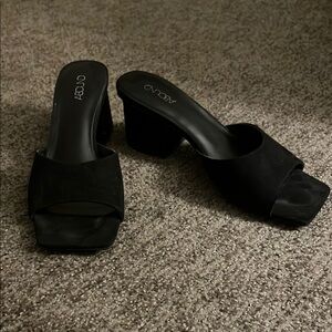 Abound Black Women's Slide Sandals